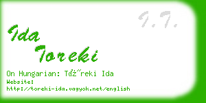 ida toreki business card